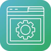 icono de vector de configuración del navegador