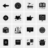 16 iconos de negocios universales vector ilustración de icono creativo para usar en proyectos relacionados con la web y dispositivos móviles