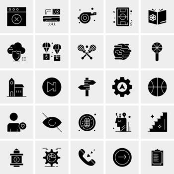 25 iconos de negocios universales vector ilustración de icono creativo para usar en proyectos relacionados con la web y dispositivos móviles