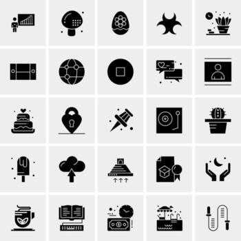 25 iconos de negocios universales vector ilustración de icono creativo para usar en proyectos relacionados con la web y dispositivos móviles