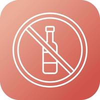 No Alcohol Vector Icon