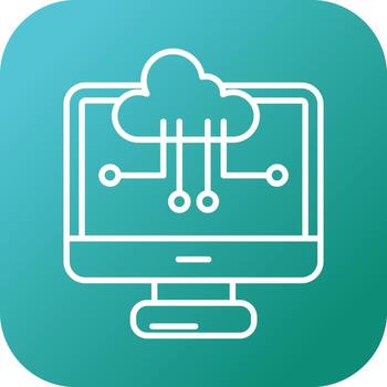 icono de vector de computación en la nube