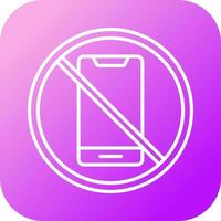 No Cell Phone Vector Icon