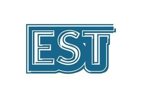 EST letter logo and icon design template vector