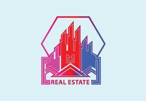 plantilla de diseño de logotipo e icono de bienes raíces vector
