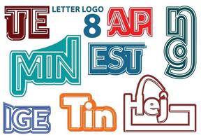 conjuntos de plantillas de diseño de iconos y logotipos de letras creativas vector