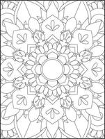 Mandala Coloring Pages, Adult Coloring Pages, Pattern Coloring Page. vector