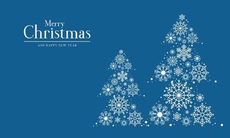 Merry Christmas with Beautiful Snowflake Ornaments Background vector