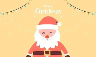 Happy Santa Claus Smiling Background vector