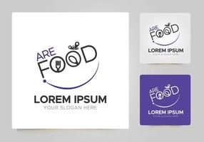 la comida es plantilla de logotipo, diseño de plantilla de logotipo de restaurante vector