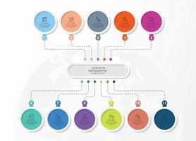 Infographic with 11 steps, process or options. vector