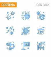 Coronavirus Awareness icon 9 Blue icons icon included virus petri safe dropper pandemic viral coronavirus 2019nov disease Vector Design Elements