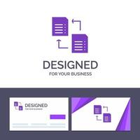 Creative Business Card and Logo template Data File Share Science Vector Illustration