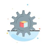 Automated Data Solution Science Abstract Flat Color Icon Template vector