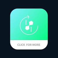 Puzzle Repeat Recycle Puzzle Joint Mobile App Button Android and IOS Glyph Version vector