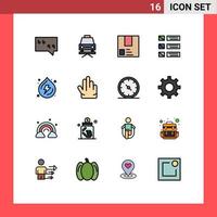 Set of 16 Modern UI Icons Symbols Signs for droop listing commerce list design Editable Creative Vector Design Elements