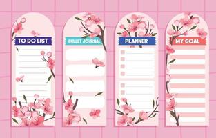 Peach Blossom  Journal Template vector