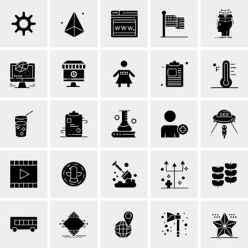 25 iconos de negocios universales vector ilustración de icono creativo para usar en proyectos relacionados con la web y dispositivos móviles