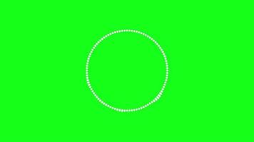 cercle blanc spectre audio fond d'écran vert video
