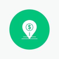 Dollar Pin Map Location Bank Business vector