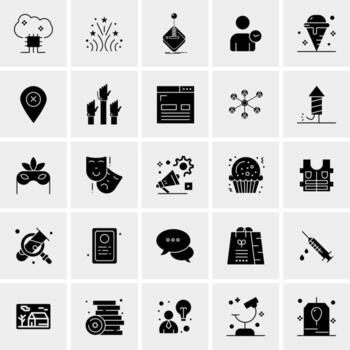 25 iconos de negocios universales vector ilustración de icono creativo para usar en proyectos relacionados con la web y dispositivos móviles