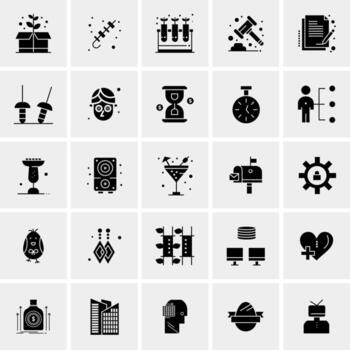 25 iconos de negocios universales vector ilustración de icono creativo para usar en proyectos relacionados con la web y dispositivos móviles