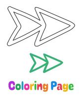 Coloring page with Arrow for kids vector