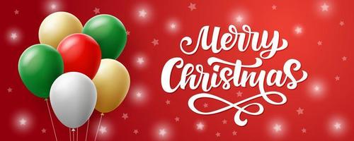 Merry Christmas banner template vector