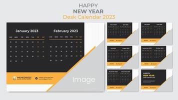 2023 Desk calendar design. Editable desk calendar design vector illustration.