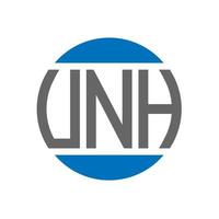 VNH letter logo design on white background. VNH creative initials circle logo concept. VNH letter design. vector