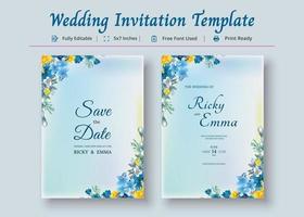 Wedding Invitation Card Template, Invitation Card Poster vector