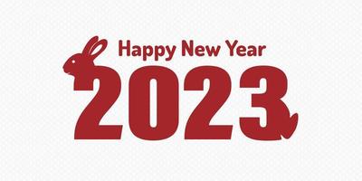 typography happy chinese new year banner 2023 vector