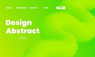illustration 3d green website landing page isolated on background vector