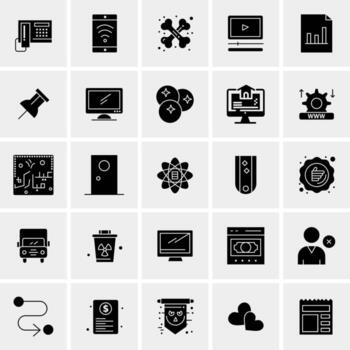 25 iconos de negocios universales vector ilustración de icono creativo para usar en proyectos relacionados con la web y dispositivos móviles
