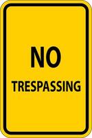 No Trespassing Sign On White Background vector