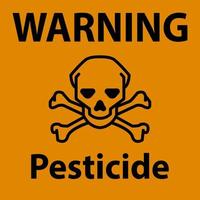 Warning Pesticide Symbol Sign On White Background vector