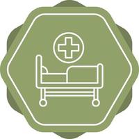 icono de vector de cama de hospital