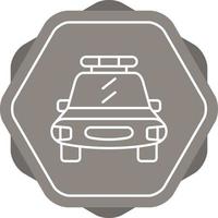 icono de vector de coche de policía