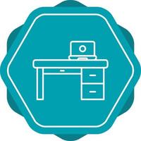 Office Desk Vector Icon