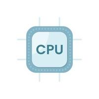 cpu, sistema en chip soc, ilustración de diseño plano de tecnología inteligente. vector de stock aislado