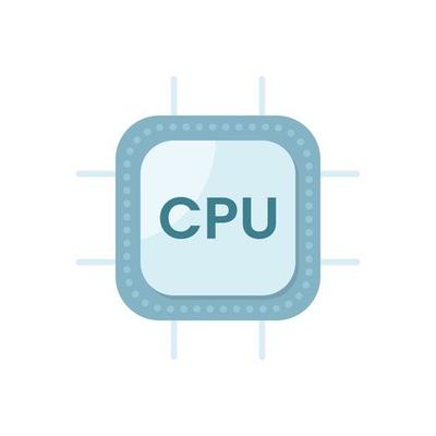 CPU, system on chip SOC, smart technology flat design illustration. isolated stock vector