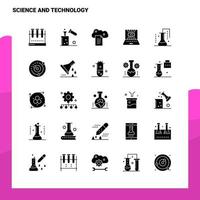 25 Science And Technology Icon set Solid Glyph Icon Vector Illustration Template For Web and Mobile Ideas for business company