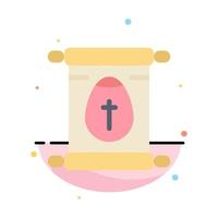 Education School Scroll Easter Abstract Flat Color Icon Template vector