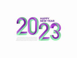 Happy new year 2023 logotype vector