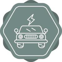 icono de vector de coche eléctrico