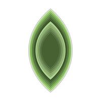 abstract green leaf paper art style on white background. vectors eps 10