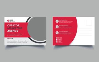 corporate postcard design template vector