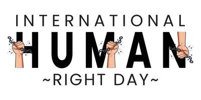 Design for celebration the Human Rights Day with recover better - stand up for human right theme. Web banner for social equality. vector