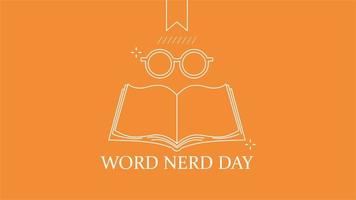 Word Nerd Day copy space background vector flat style. Suitable for poster, cover, web, social media banner.
