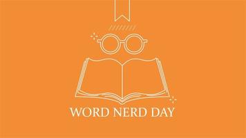 Word Nerd Day copy space background vector flat style. Suitable for poster, cover, web, social media banner.